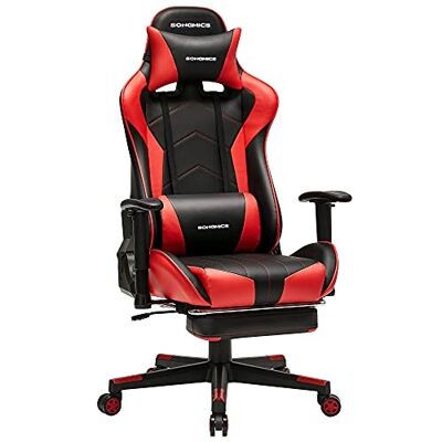 Taburete gaming negro-rood 50 x 37 cm (largo x ancho)