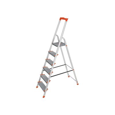 Échelle en aluminium avec 6 marches 48,5 x 12 x 202 cm (L x l x H)
