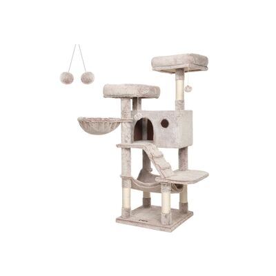 Krabpaal met zachte hoes, lichtbruin 49 x 49 x 135 cm (L x L x A)