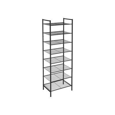 Schoenenrek Zwart de 8 niveles 44,6 x 30,5 x 128,5 cm (largo x ancho x alto)