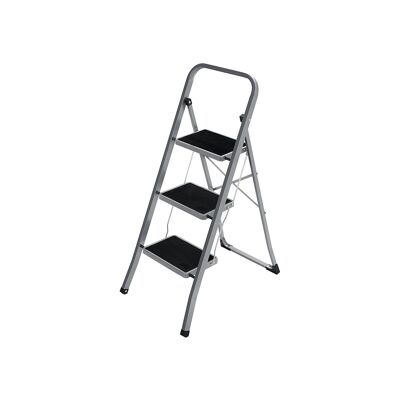 Opstapkruk met 3 treden grigio-nero 46,5 x 4,5 x 117 cm (L x L x A)