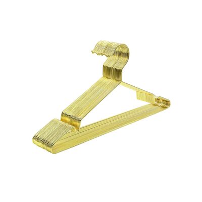 Jeu de cintres en métal, 20 pièces d'or, 42 x 0,3 x 21 cm (L x B x H)