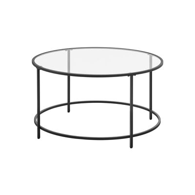 Tavolo rotondo con supporto in metallo nero 84 x 45,5 cm (Ø x A)