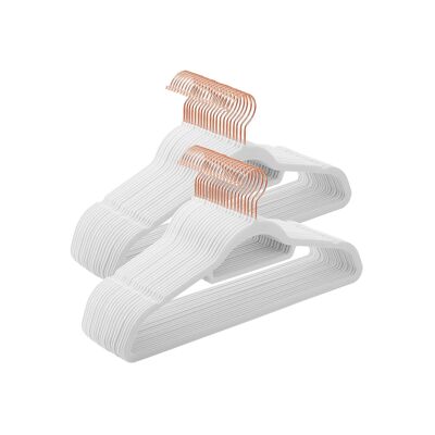 Set da 50 grucce con ruota a spirale bianca 45 x 0,6 x 23,5 cm (L x P x A)