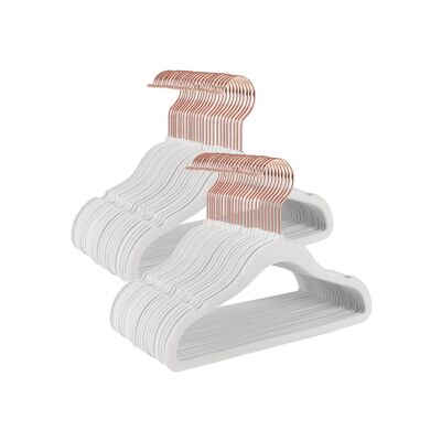 Cintres Fluwelen avec haken en or rosé set van 50 30 x 0,5 x 20,5 cm (L x B x H)