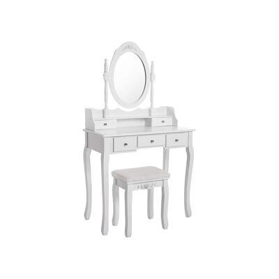 Kaptafelset avec 5 lames Blanc 80 x 145 x 40 cm (B x H x P)