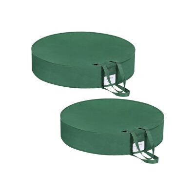 Opbergzakken Set van 2 met Handvatten Groen 76,2 x 16 cm (Ø x A)