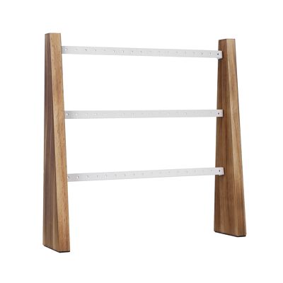 Support de meuble en bois vintage brun et blanc 26,2 x 6 x 27 cm (L x B x H)