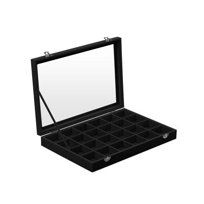 Sieradendoos con mesa esmaltada negra 35 x 24 x 5 cm (largo x ancho x alto)