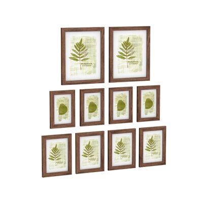 Fotolijst set van 10 bruin 23,1 x 1,2 x 28,7 cm (largo x ancho x alto)
