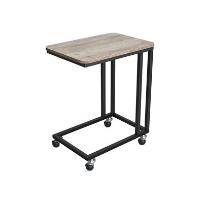 Salontafel met zwenkwielen Greige zwart 50 x 35 x 55 cm (largo x ancho x alto)