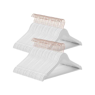 Juego de 50 perchas con haken en rosa 44,5 x 1,2 x 23 cm (largo x ancho x alto)