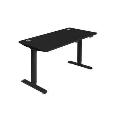 Zit-sta bureau in zwart 40 x 70 x (73-114) cm (L x B x H)
