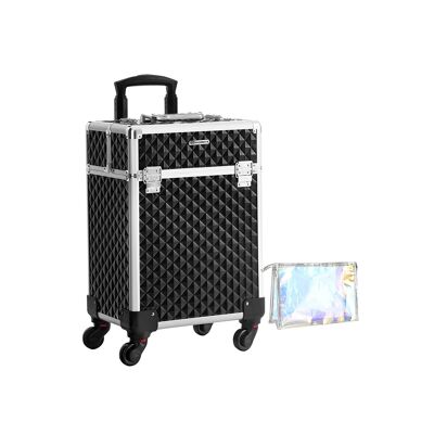 Toilettas met zwarte Universele Wielen 34 x 24 x 45 cm (L x L x A)