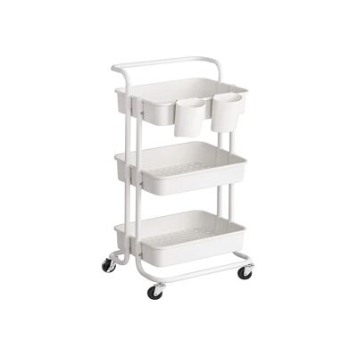 Chariot 3 niveaux Blanc 41,6 x 33,5 x 86,3 cm (L x l x H)