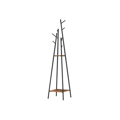 Kapstok en estilo industrial vintage bruin-zwart 38 x 38 x 171 cm (largo x ancho x alto)