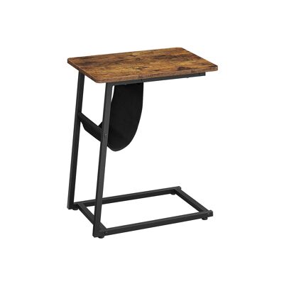 C-vormige bijzettafel in stile industriale 50 x 35 x 62 cm (L x L x A)