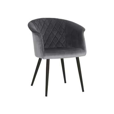 Eetkamerstoel slaapkamer grijs 61 x 55 x 77 cm (L x L x A)