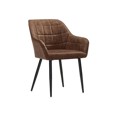 Eetkamerstoel donkerbruin 62,5 x 60 x 85 cm (largo x ancho x alto)