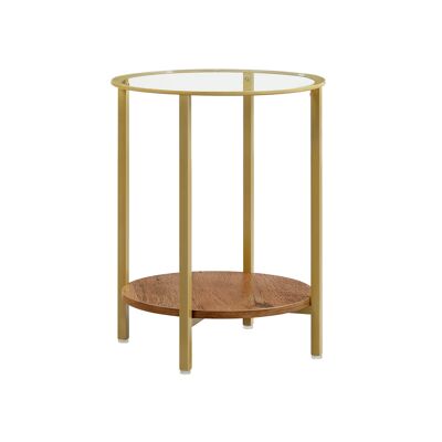 Bijzettafel hazelaar-goud 40 x 55 cm (Ø x Al)