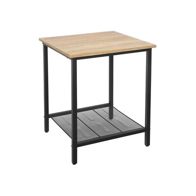 Bijzettafel levigatura bruin-zwart 40 x 40 x 50 cm (L x L x A)