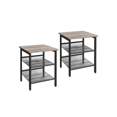 Nachtkastjes Greige Nero 40 x 40 x 50 cm (L x L x A)