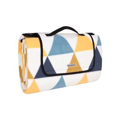 Picknickkleed avec gele et blue driehoekjes 41 x 29 x 18 cm (L x B x H)