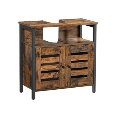 Badmeubel vintage bruinzwart 60 x 30 x 60 cm (largo x ancho x alto) 20 x 15 cm (largo x ancho)