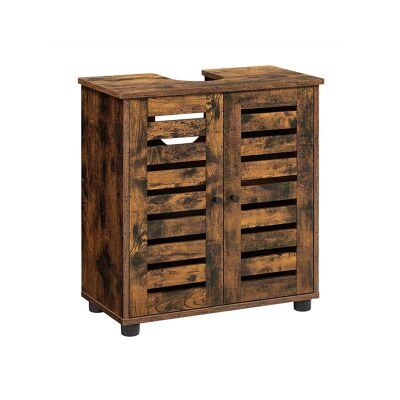 Wastafelonderkast met verstelbare plank in vintage bruin 60 x 30 x 60 cm (L x L x A)