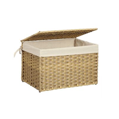 Opbergdoos gemaakt van natural polirotan 55,5 x 34 x 34 cm (largo x ancho x alto)