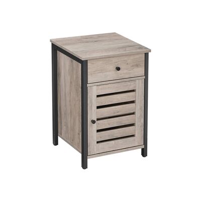 Nachtkastje met lade in greige zwart 40 x 40 x 60 cm (L x B x H)