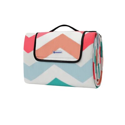 Picknickleed rode goldven 38 x 25 x 8 cm (L x P x A) 150 x 200 cm (L x P)