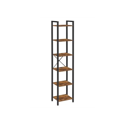 Boekenkast vintage bruin en nero 40 x 30 x 187,5 cm (L x L x A)