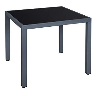 Terrastafel met grijs smaltato blad 85 x 85 x 73 cm (L x L x A)