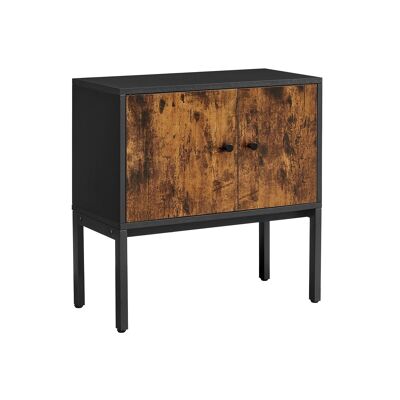 Dressoir vintage bruin en zwart 60 x 30 x 60 cm (L x L x A)