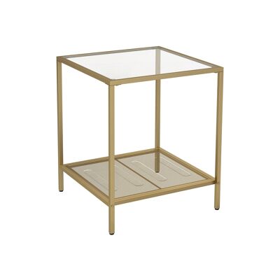 Bijzettafel dorado transparente 45,5 x 45,5 x 55 cm (largo x ancho x alto)