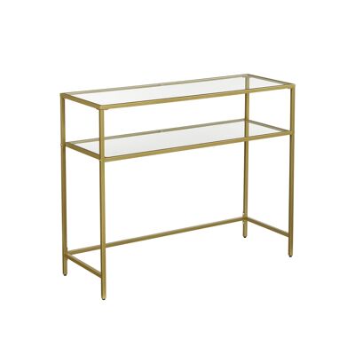 Goudkleurige consoletafel 100 x 35 x 80 cm (L x L x A)