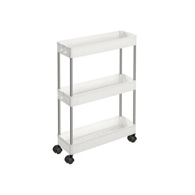 Carro blanco con 3 niveles 40 x 12,5 x 60 cm (L x A x A)