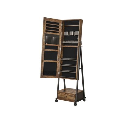 Sieradenkast vintage bruin-zwart 41,5 x 37 x 152,5 cm (L x L x A)-
