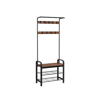 Kapstok nocciola-nero 72 x 33,7 x 183 cm (L x L x A)