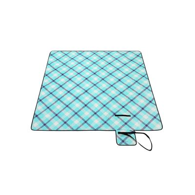 Picknickdeken de tartán color azul claro 42 x 17 x 17 cm (largo x ancho x alto) 200 x 200 cm (largo x ancho)