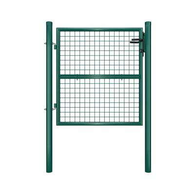 Porte de jardin en acier galvanisé 106 x 6 x 150 cm (L x B x H)