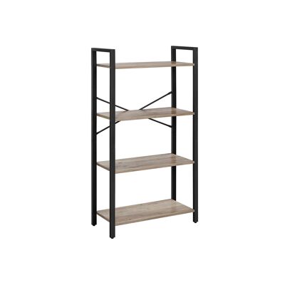 Boekenkast à 4 niveaux Greige Noir 66 x 30 x 120 cm (L x B x H)