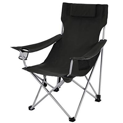 Visstoel met bekerhouder Nero 81 x 70 x 91 cm (L x L x A)
