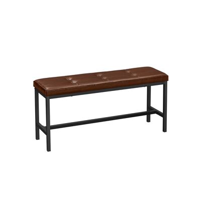 Eetkamerbank gestoffeerde bank bruin-zwart 108 x 32,5 x 48 cm (L x L x A)