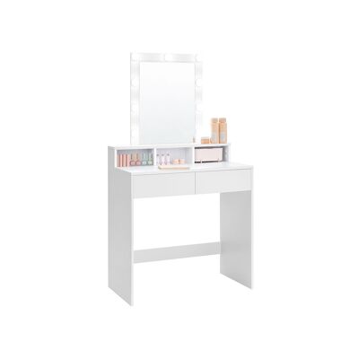 Kaptafel con spiegel e gloeilampen 80 x 40 x 145 cm (L x L x A)