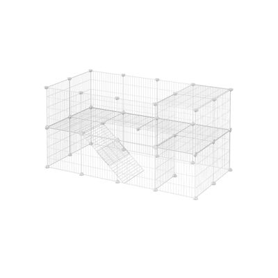 Draadkooi voor kleine dieren Wit 143 x 73 x 71 cm (L x L x A)