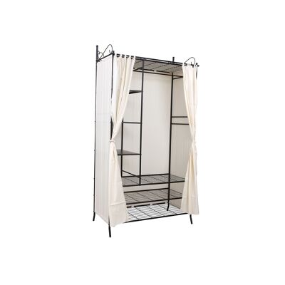 Garderobekast met gordijn 108 x 210 x 58 cm (L x A x P)