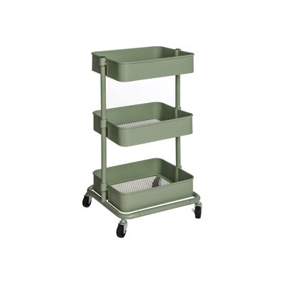 Carrello grigio grigio con 3 livelli 43 x 35 x 73,5 cm (L x P x A)