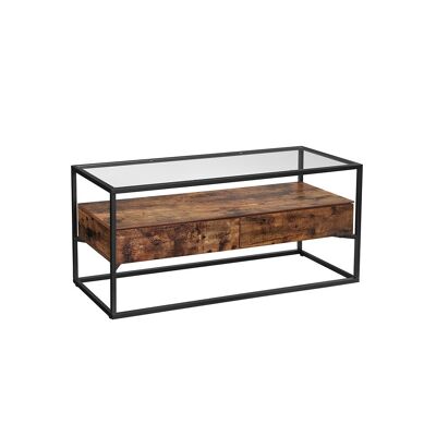 Mesa de TV vintage bruin-zwart 120 x 40 x 50 cm (largo x ancho x alto)
